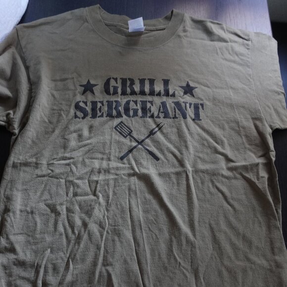 Khaki Green Grill Sergeant Tee - Picture 1 of 4